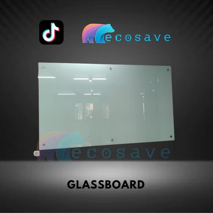 

Glassboard Gantung Magnetic Papan Tulis Kaca Magnetik Whiteboard Putih Tempel Custom EcoSave