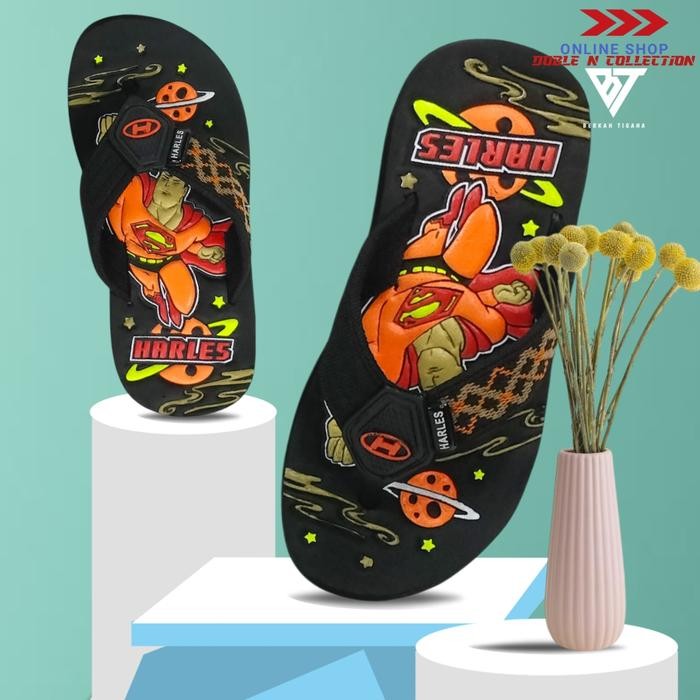 Piero Kidswear - Sandal Jepit Gunung Anak Laki-Laki Karakter Super Hero 7 Tahun Kebawah - Fashion