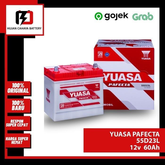 Paling Murah Aki Mobil Yuasa Pafecta 55D23L / 55D23L/55D23L-Aki Kijang Inova Bensin Terlariss 