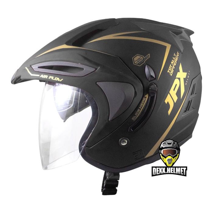 OJ HELM JPX SUPREME DOUBLE VISOR HALF FACE ORIGINAL Motorcycle
