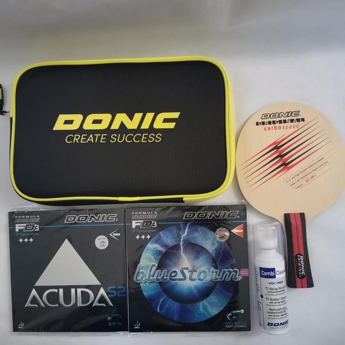 Bet Pingpong Donic Original Carbo Speed plus Bluestorm + Acuda S2 Set