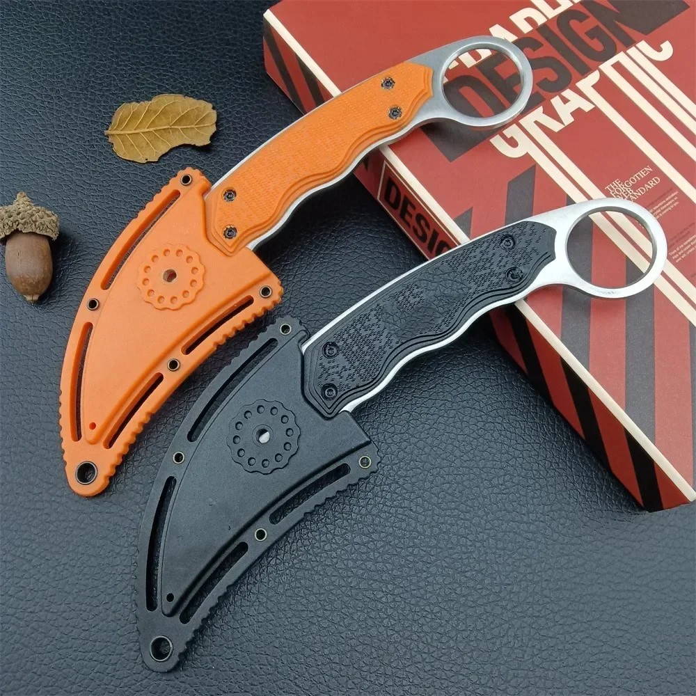 Fixed Blade Knife Outdoor Tactical Hunting Straight Knife Nylon Fiberglass Handle Pocket Fishing