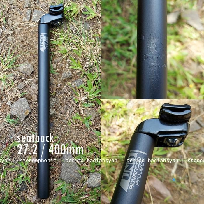 Ready Seatpost UNO 27.2mm Panjang 400mm - Seatpost 27.2 Seatpost 27,2 Hitam