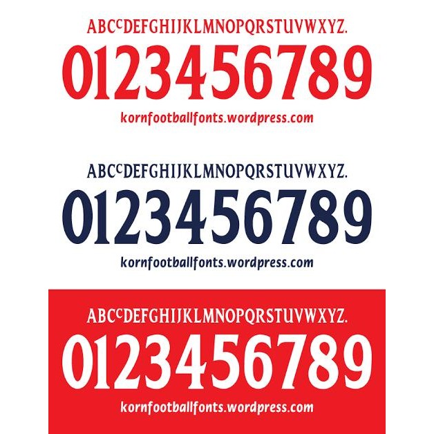 Produk Unggulan Font England Euro 2000& Worldcup 2002 Nameset England Euro 2000& 2002