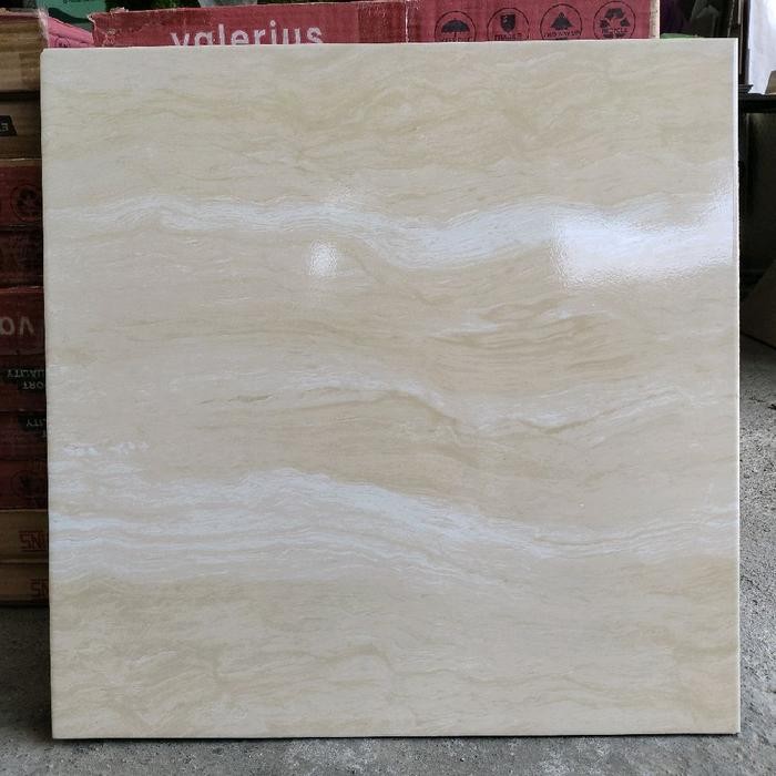 Keramik 50X50 Motif Cream Marmer (Glossy) / Keramik Motif / Keramik Lantai / Keramik Dinding Glossy