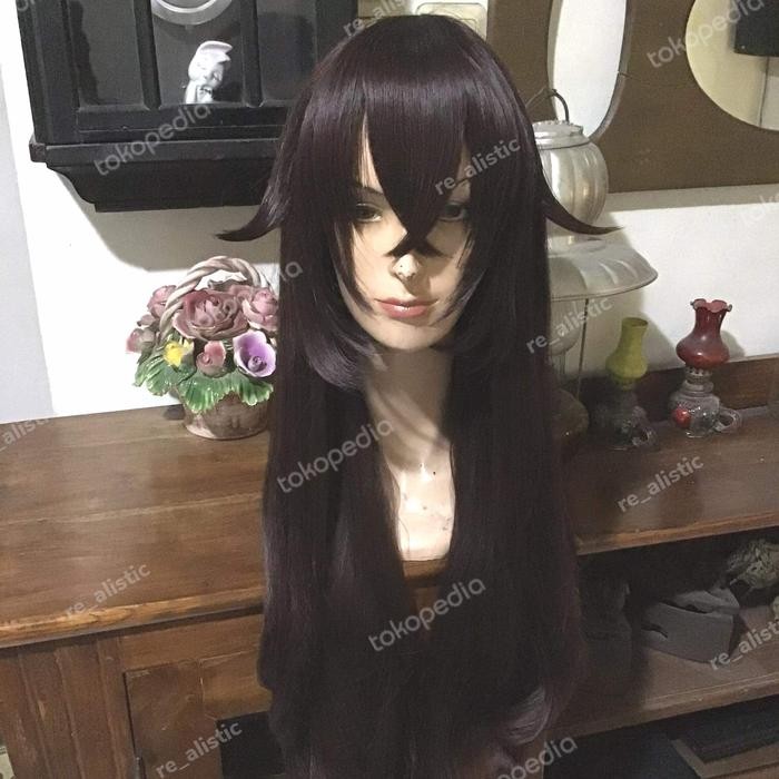 Amber wig Genshin Impact wig cosplay darkbrown halloween