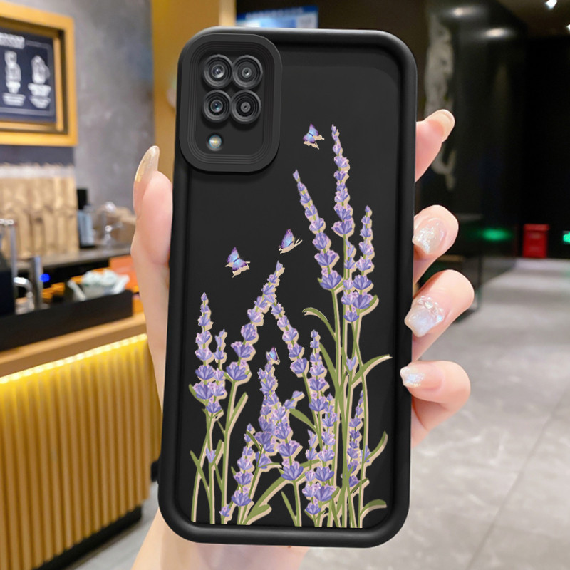 Casing Hp untuk Samsung Galaxy A12 4G A12 5G M12 F12 Hp Case Casing pola Telinga Gandum Kupu-kupu Un