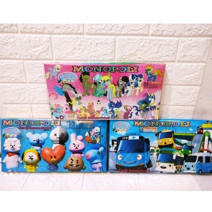 MJ Mainan Anak Monopoli Internasional /Mainan Monopoli Internasional Karakter Bonus Ludo Dan Ular