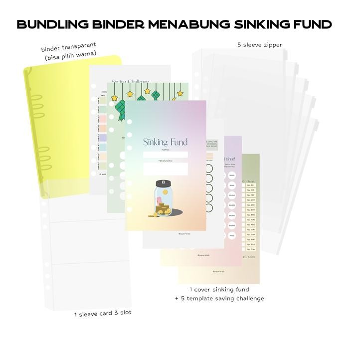 

Paperie Lab - Bundling Paket Binder Menabung Sinking Fund Stationery