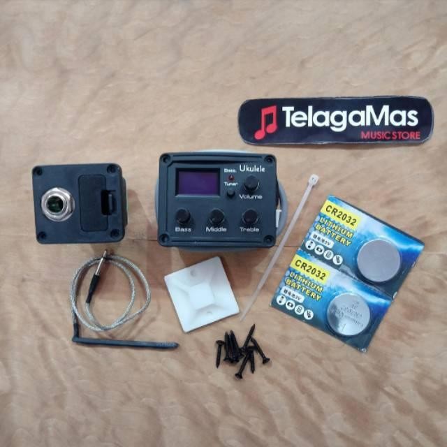 Preamp equalizer pickup ukulele with LCD display