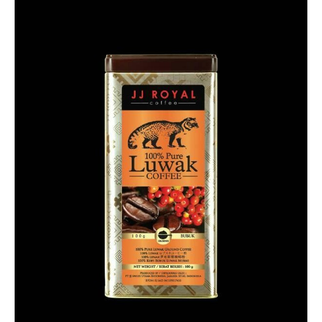 JJ ROYAL KOPI LUWAK 100% PURE BUBUK
