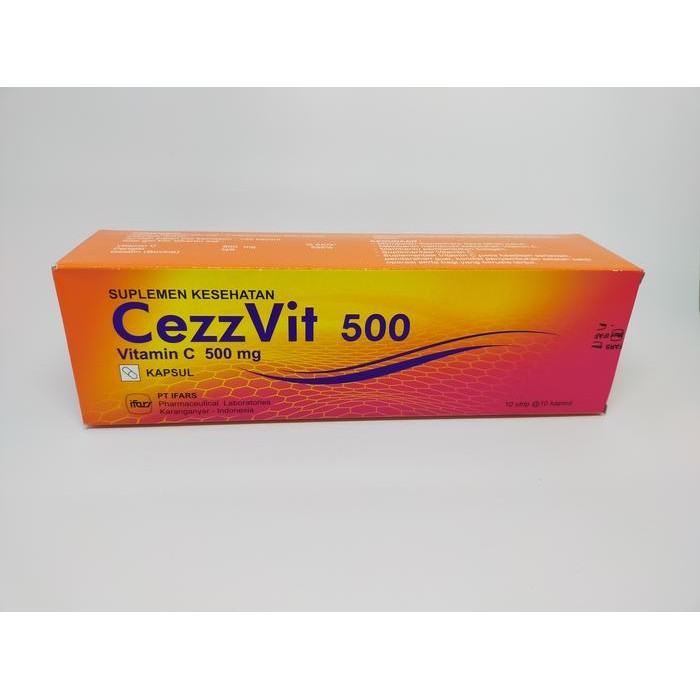 ORIGINAL Vitamin C 500 mg CezzVit 500 Strip IFARS kemasan dus isi 100 kapsul