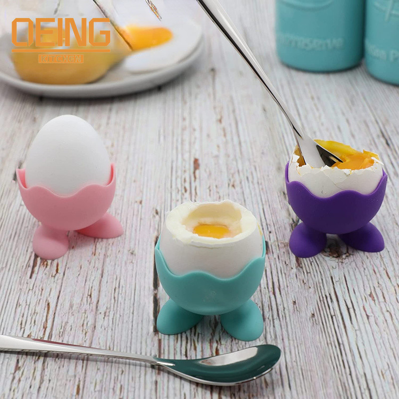 5 Pcs Silicone Egg Cup Colorful Soft Silicone Egg Cup Boiled Egg Serving Cup Egg Tray Egg Holders