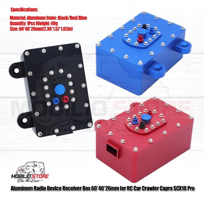 Upgrade Part Metal Radio Device Receiver Box RC Crawler Capra SCX10