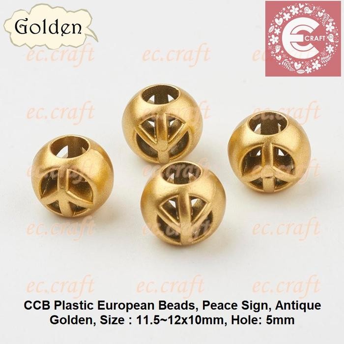 *#*#*#*#] 10 PCS PEACE SIGN CCB BEADS (BAHAN RINGAN HIGH QUALITY)