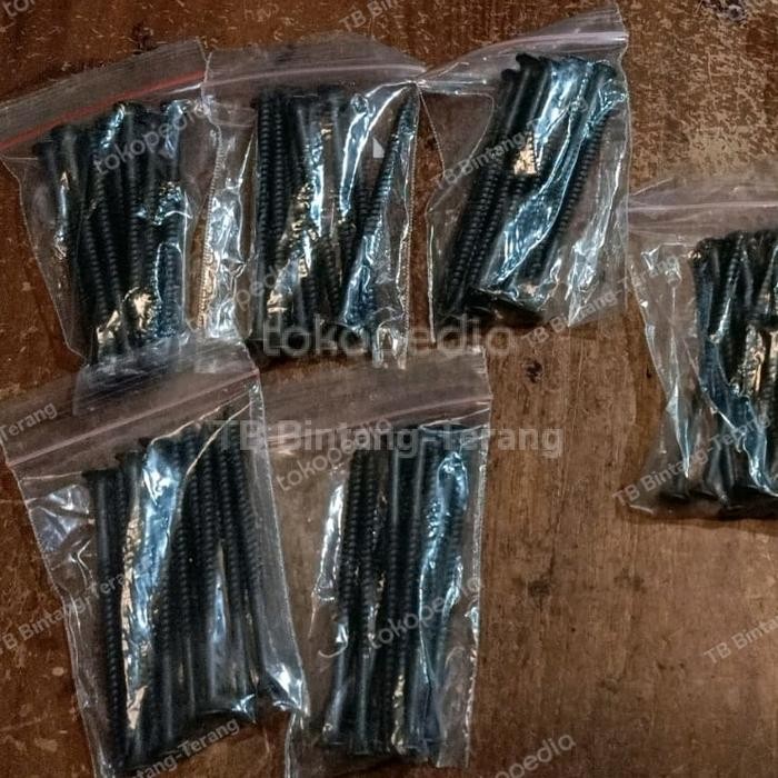 SEKRUP GYPSUM 8X3 / SEKRUP GYPSUM HITAM PANJANG / DRYWALL SEKRUP 7CM