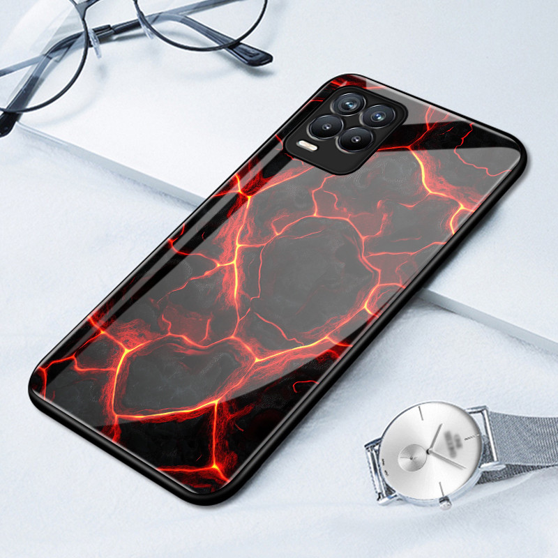 Casing Hp Untuk Realme 8 5G 8s 5G 8 Pro Case Casing HP Softcase Kaca Cangkang Keras Silikon Tepi Lem