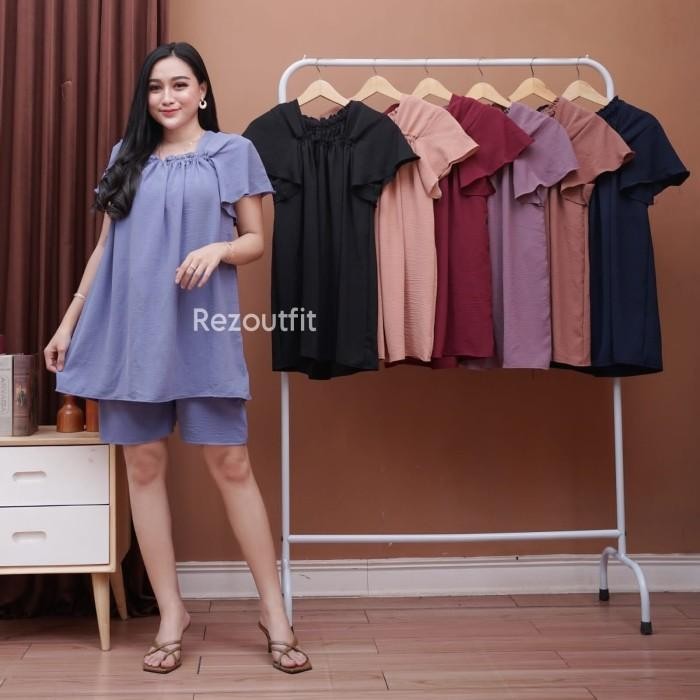 Setelan Laura crinkle Ld 120 One set Laura Crinkle Airflow Jumbo