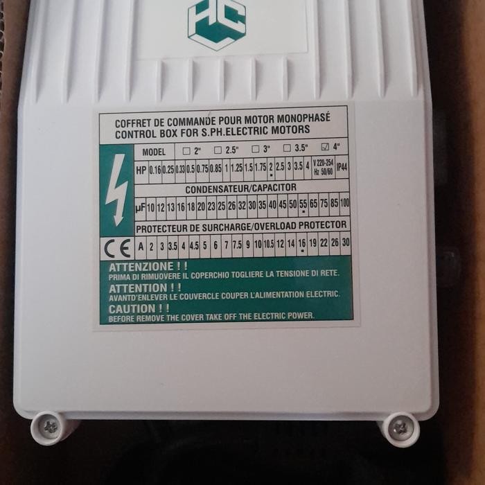Control box hcl 2 hp 1 phase