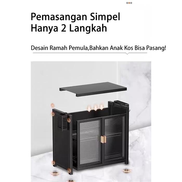 jvat- Guanjie - Rak Piring Tertutup Rak Cuci Piring Stainless Pengering Piring Stenlis Dapur