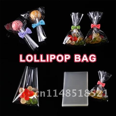 Pack of 100 Transparent Cellophane Bags Candy Lollipop Wrapping Supplies Cookie Packaging Small Plas