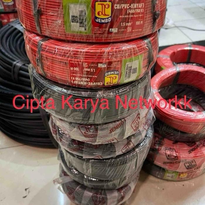 Kabel Jembo Nyaf 1.5Mm 100M Serabut / Af 1.5Mm Nyaf 1X1.5Mm / Nyaf 1.5 Jembo Serabut 100M