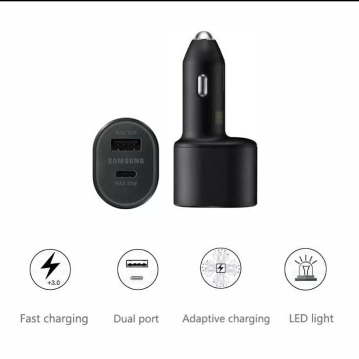 Samsung Car Charger Dual Port Usb To Type C 45W + 15W