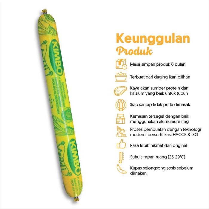 Kirim&siapmakan- Kimbo Reddi Sosis Ikan Rasa Otak-Otak Toples