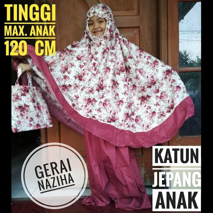 tci0- Mukena Anak Mukena Katun Jepang Ori Original