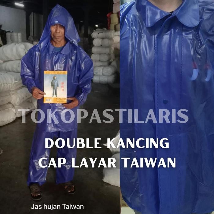 ORIGINAL Jas Hujan Mantel Tebal BAGUS Impor Taiwan Nelayan Cap Kapal Layar READY STOCK