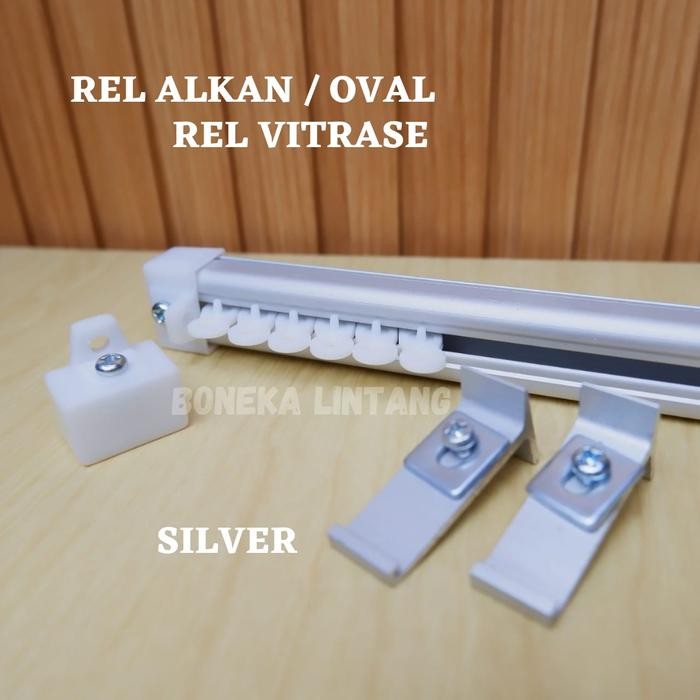 BnYKpRomO- Rel Alkan Vitrase - Batang Aluminium Kotak Tirai Pintu Jendela