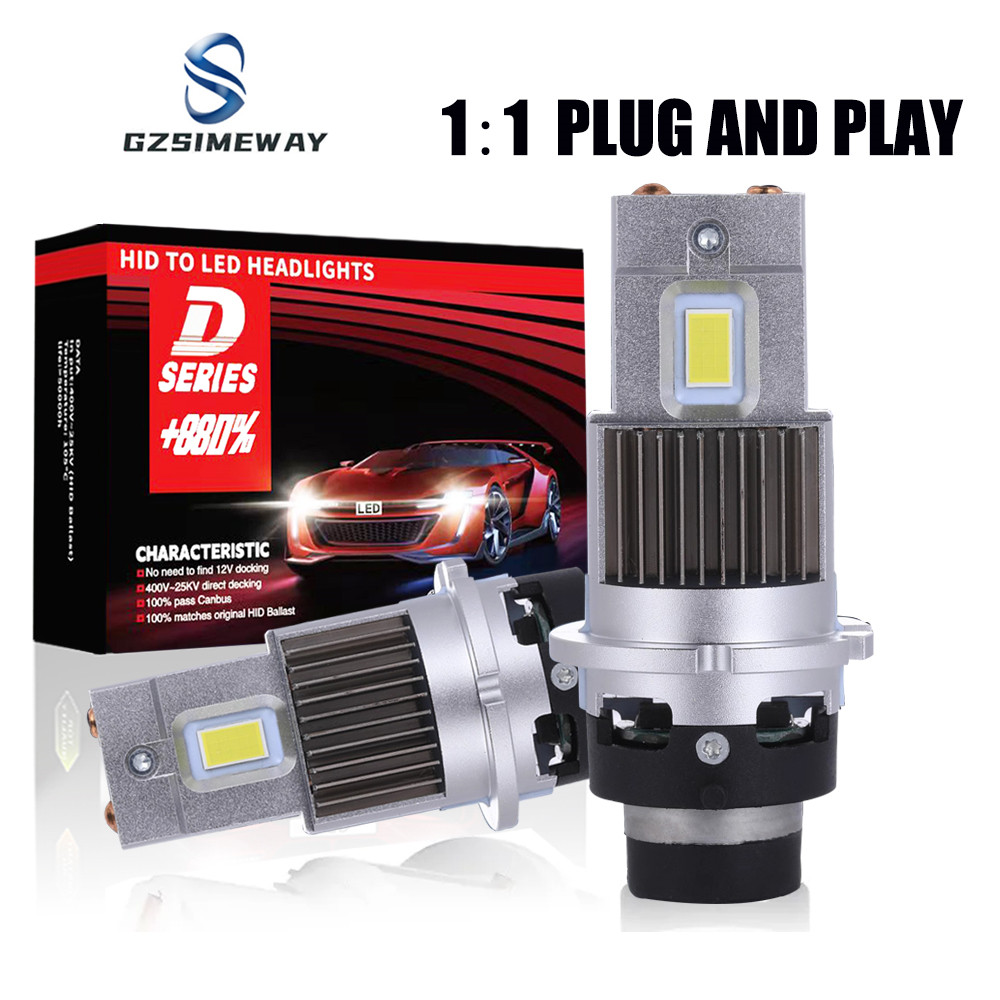 2Pcs D2S LED Lamp Canbus D4S 1:1 HID To LED Headlight D1S D3S D8S D5S