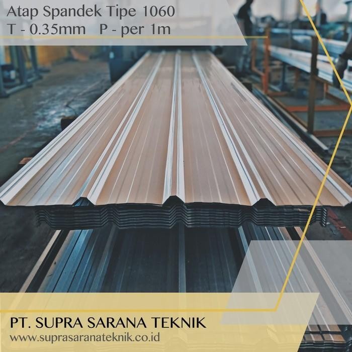 Atap Spandek 0.35 mm x 5 mtr Galvalum Zincalum SUPRADEK SNI Tipe 1060