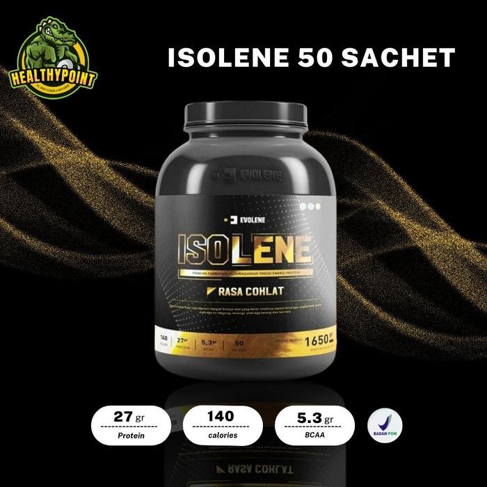 ORIGINAL  Isolene Evolene Whey Protein Isolate 50 Sachet 1650 Gram Isolene 50 Serving