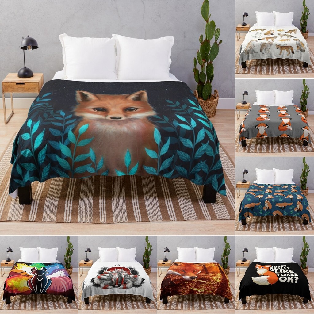 Fox Blanket for Girls Boys,Cute Fox Throw Blankets for Kid Baby Nursery Decor,Soft Plush Flannel Fle