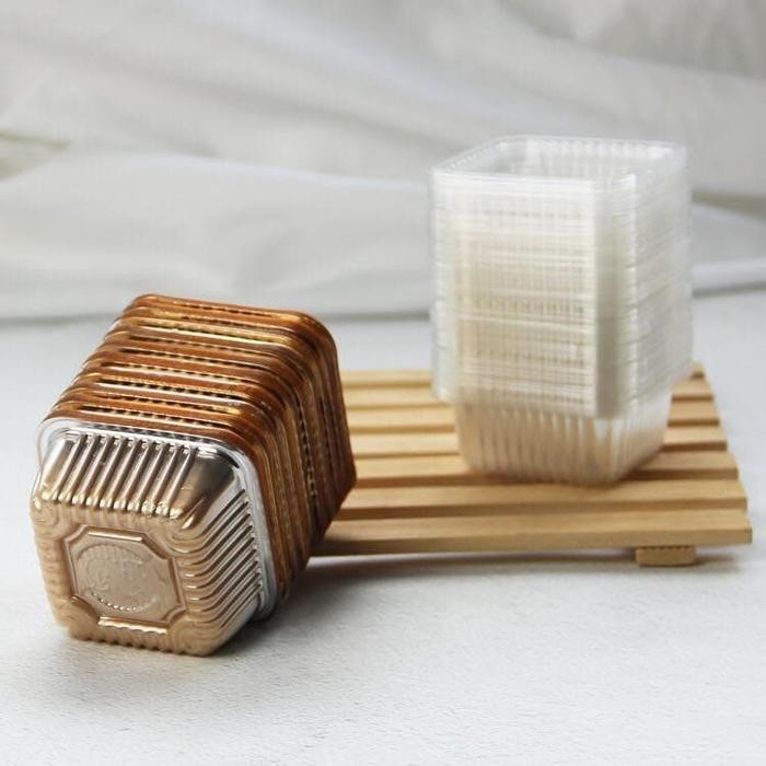 nfin- Tray Mika Moon Cake Emas 100Pcs