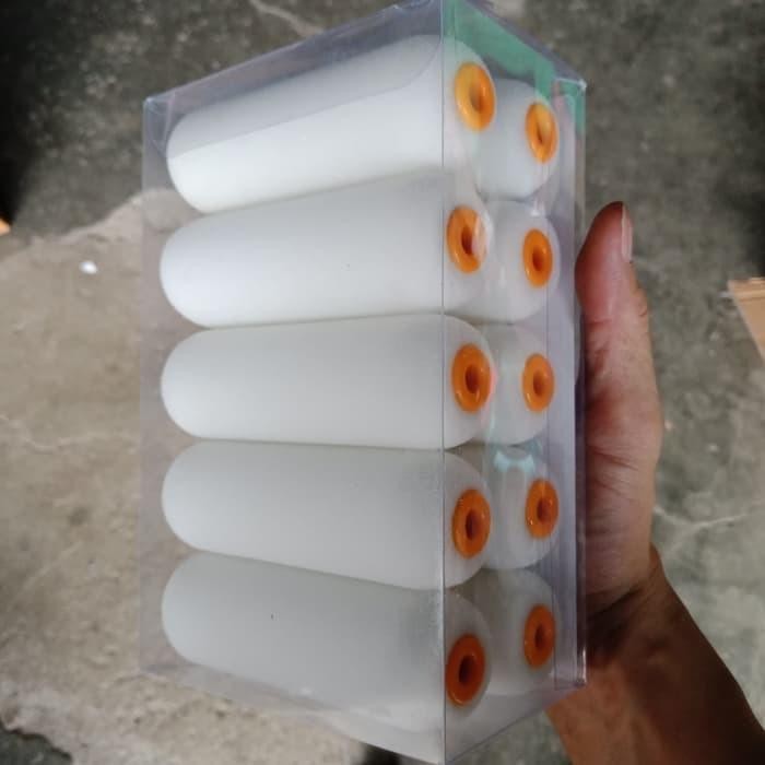 BULU Refil kuas rol Cat Minyak busa rol kapal kecil PINEHILL 4"
