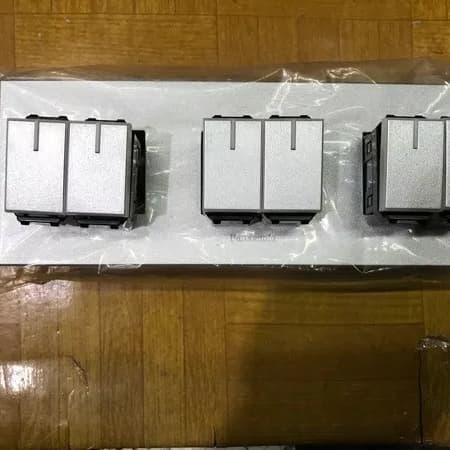 Saklar 6 Gang Silver Mws Panasonic 6Gang Switch