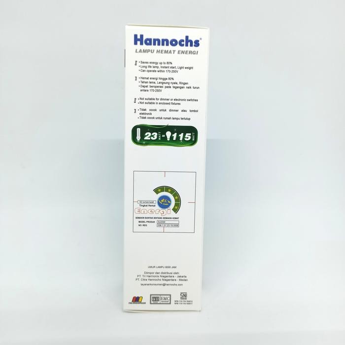 New New Lampu Hannochs LHE 3U 23W Putih 23 w 23 watt 23watt Lampu Hemat Energi