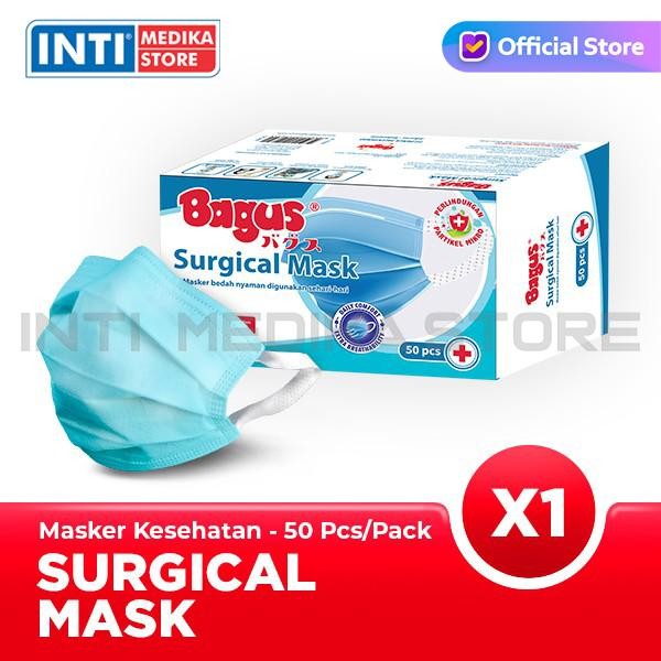 KJB BAGUS - Masker 3 Ply Earloop Masker Medis Surgical Mask