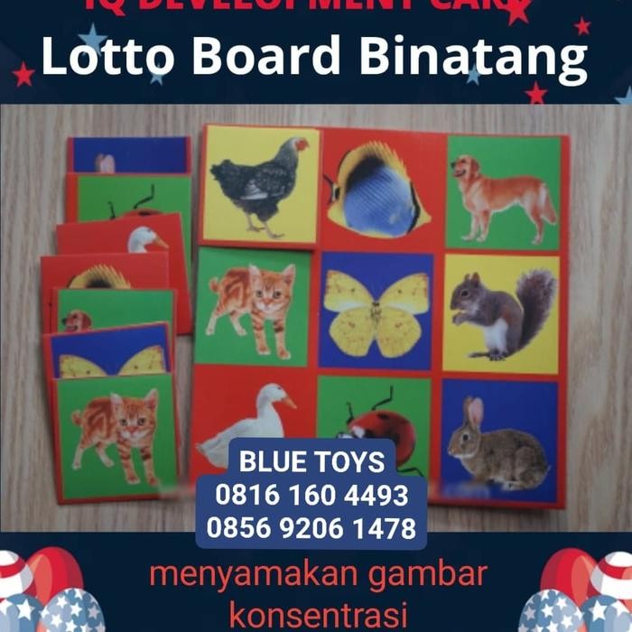 FLASH CARDS LOTTO BOARD BINATANG KODE 1412