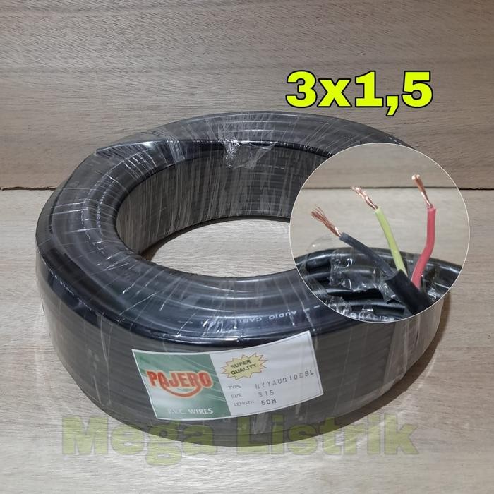 kabel listrik isi 3 serabut kabel meteran