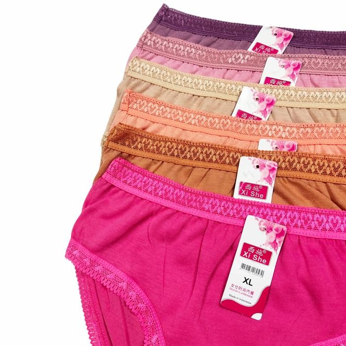 6 PCS Celana Dalam Wanita Cewek Dewasa Anak Remaja XI She Size M L XL XXL