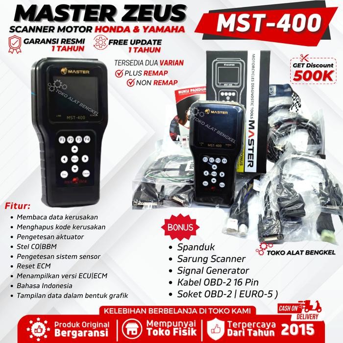 Scanner motor injeksi HONDA & YAMAHA MASTER ZEUS MST 400