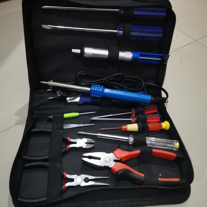 TOOLKIT SET SOLDER ISI 14 PCS ELEKTRONIK SET LENGKAP SOLDERING