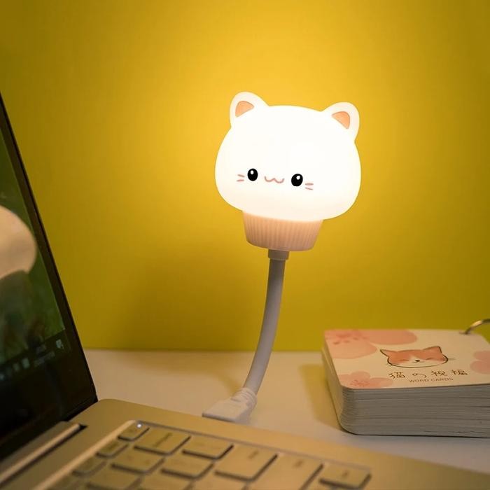 iqea- Lampu Tidur Usb Hemat Energi Lampu Malam Motif Kucing Lampu Tidur Anak Karakter