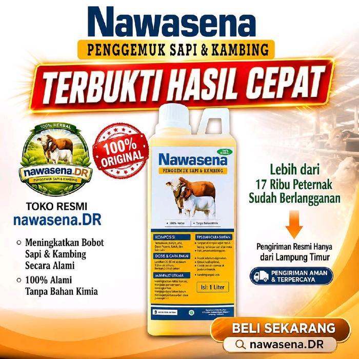 Nawasena Penggemuk Sapi & Kambing 1 Liter 100% Herbal Alami Meningkatkan Bobot Cepat Tanpa Efek
