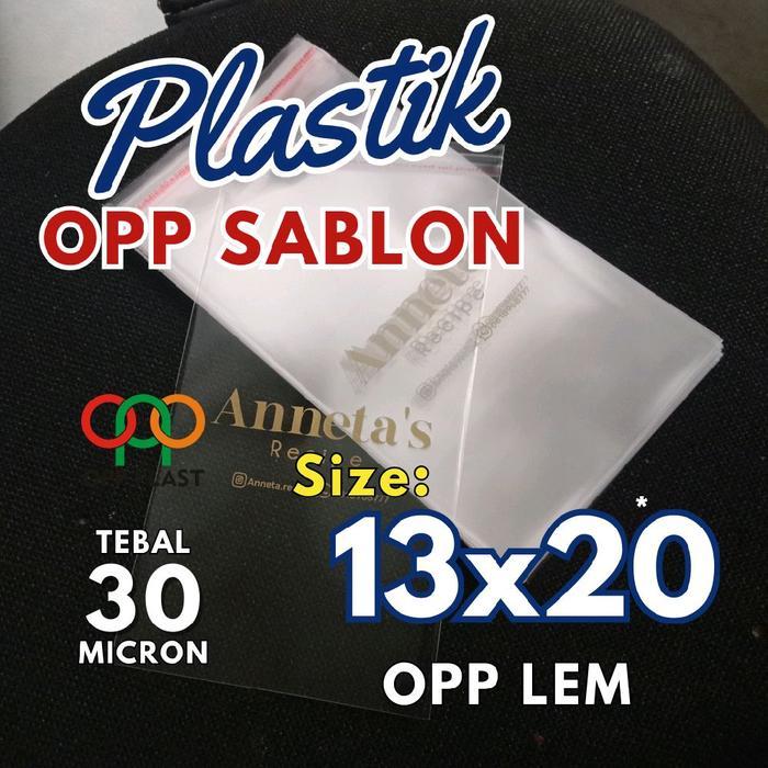 Plastik OPP 13x20 Sablon 1000 lembar Tebal 30 Micron