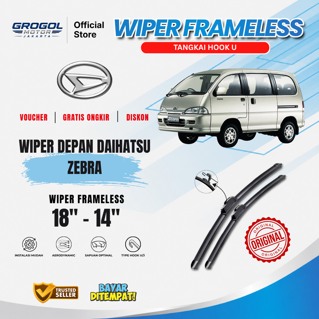Wiper Daihatsu Zebra Frameless Kaca Depan Mobil