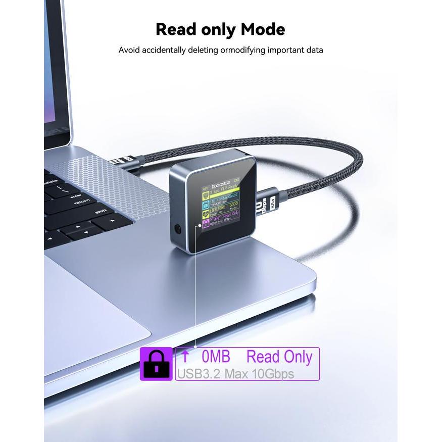 Dockcase 3Seconds Power Loss Protection SSD M.2 NVMe Mini Portable Enclosure Case 2230 Explorer